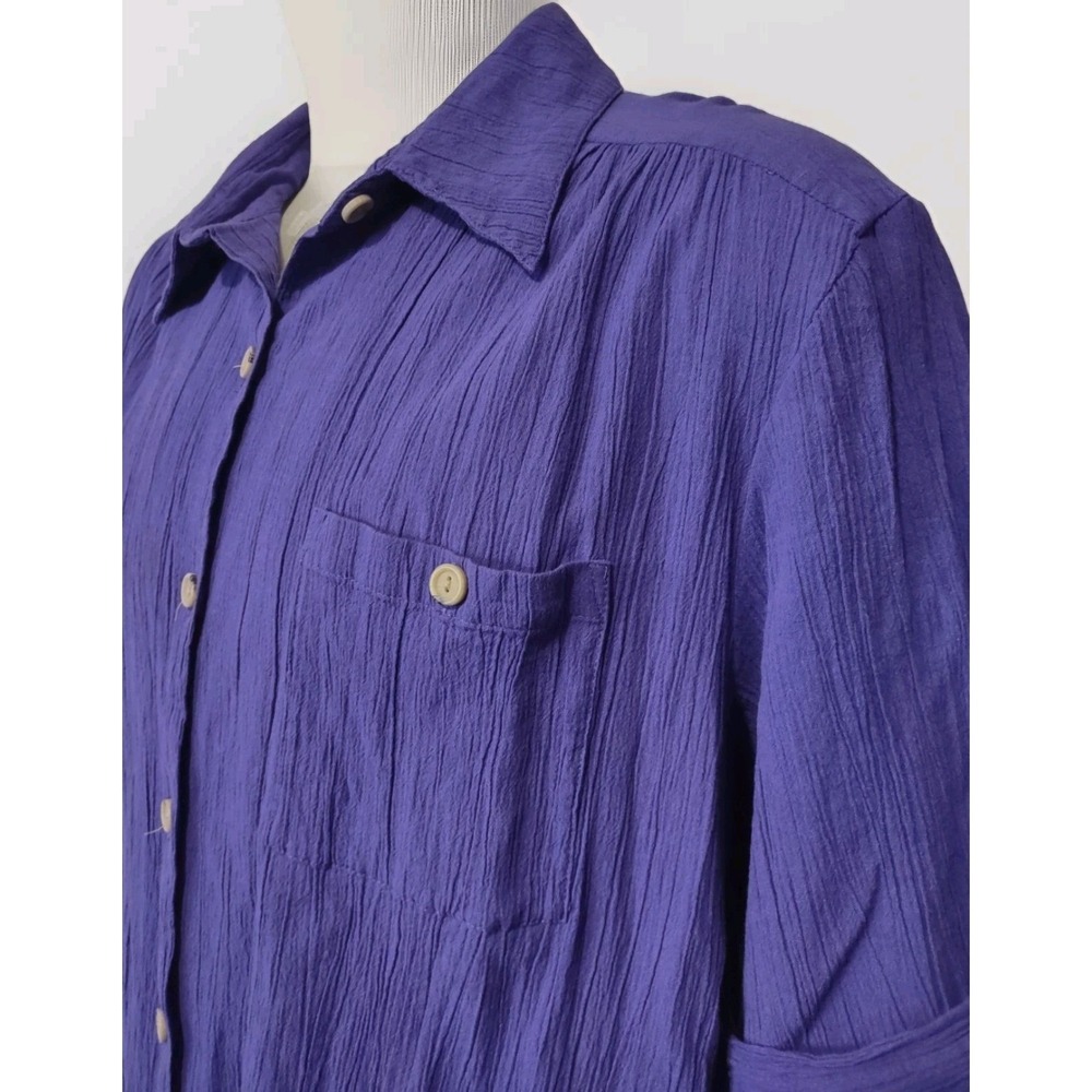 Shirt & Pants Set Womens 4XL Plus Size Vicki Wayne's Crinkle Style Pant Pockets - Picture 14 of 16